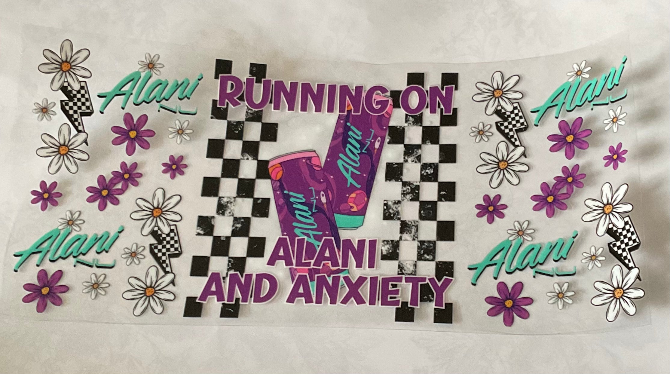 Running On Alani & Anxiety Cup Decal