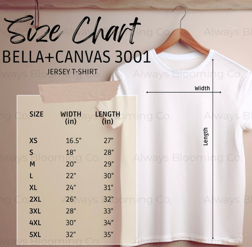 Bella+Canvas Keep Growing Keep Blooming Pre-Printed Tee