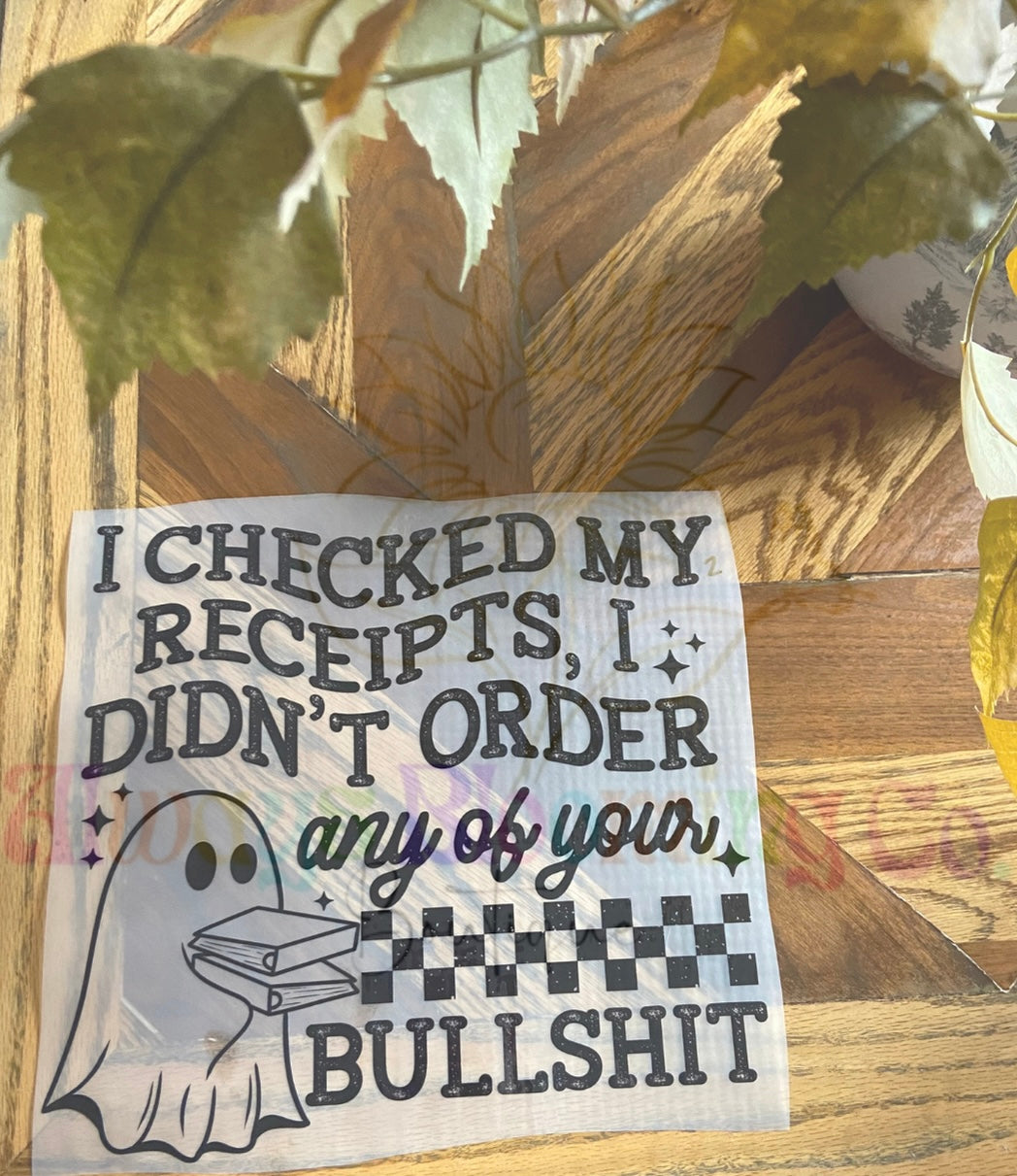 I Checked My Receipts…