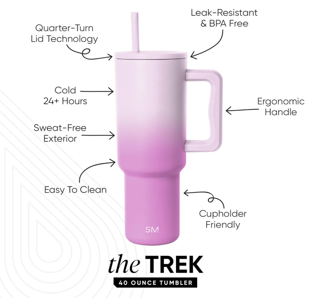 Simple Modern Trek Tumbler 40 oz Violet Dreams