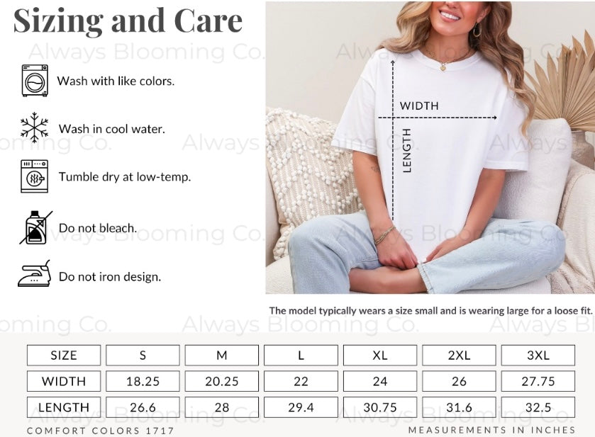 Comfort Colors Flo Blue Tee