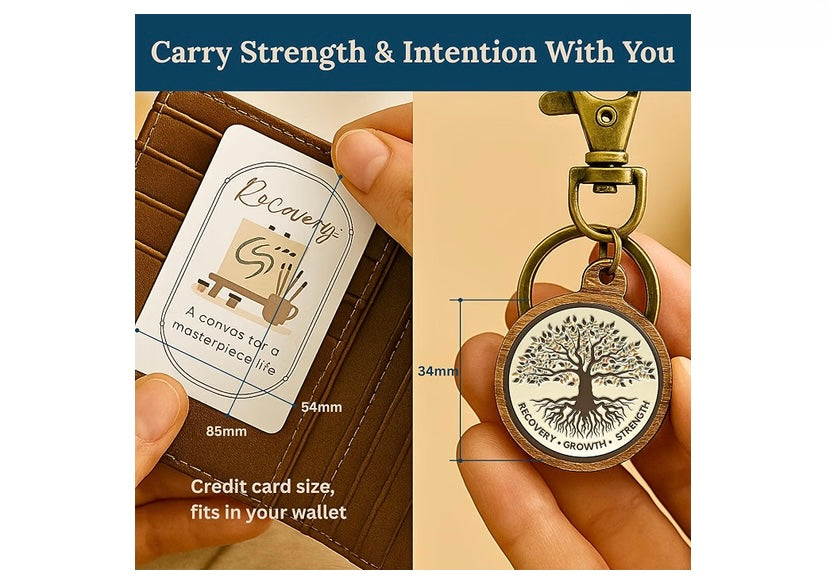 Recovery & Sobriety Affirmation Card Deck 50 Pack Double Sided