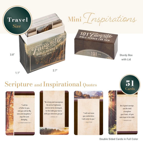 101 Favorite Bible Verses For Men 51 Pack (Double Sided)