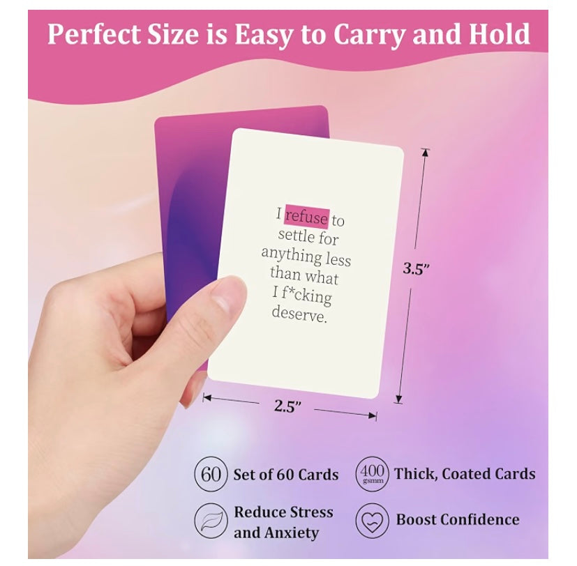 Affirmation Cards For A Badass 60 Pack