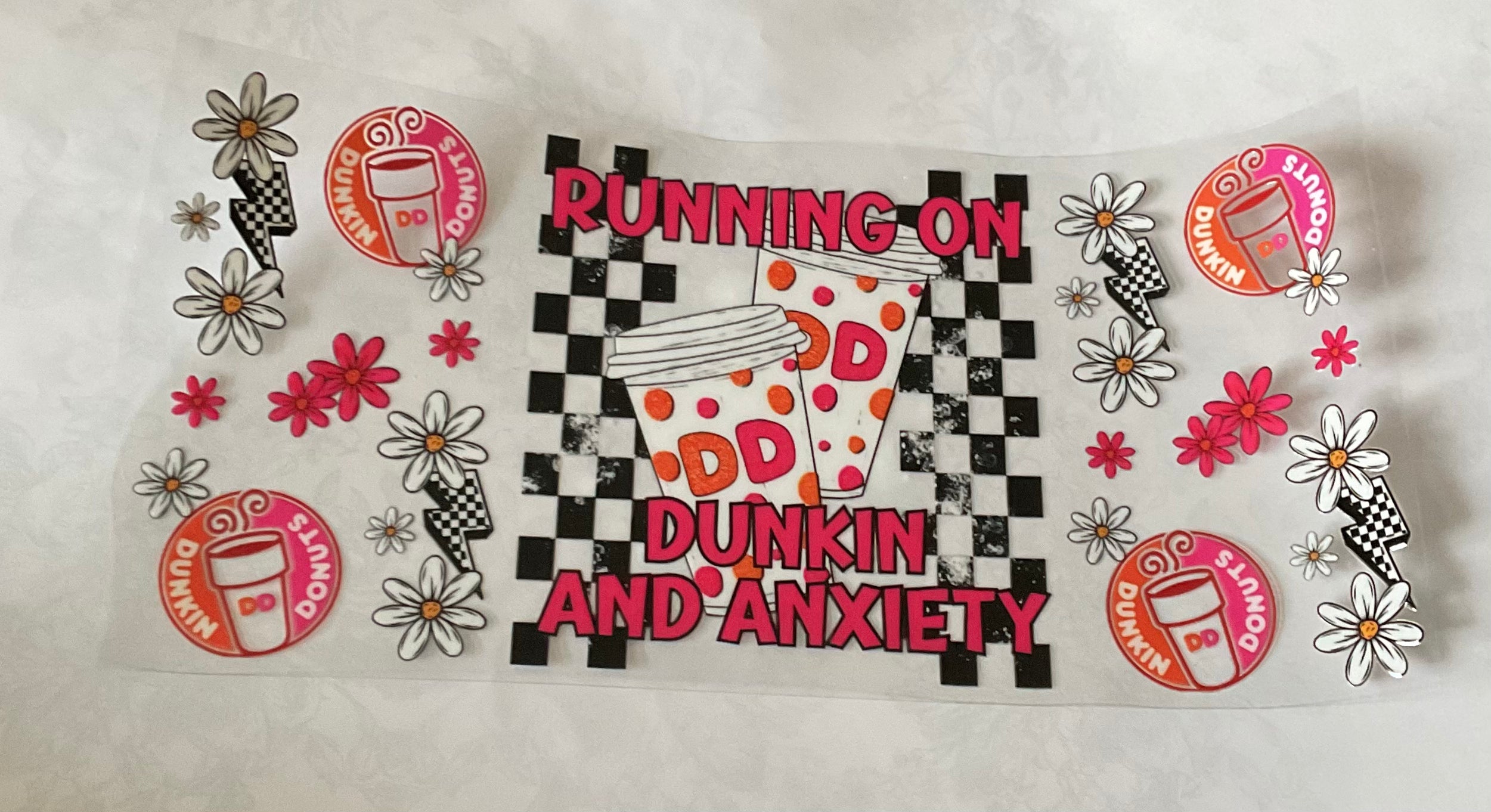 Running On Dunkin’ & Anxiety Cup Decal