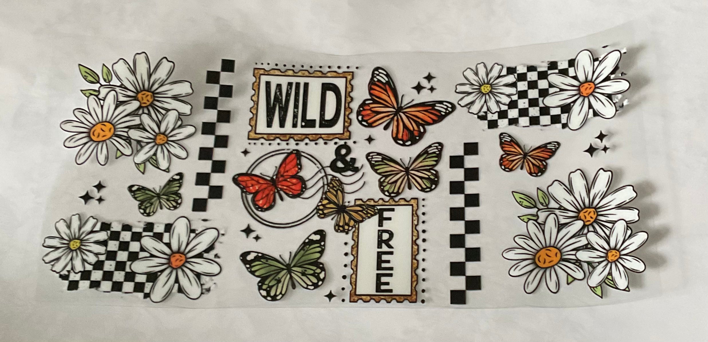 Wild & Free Butterfly Cup Decal