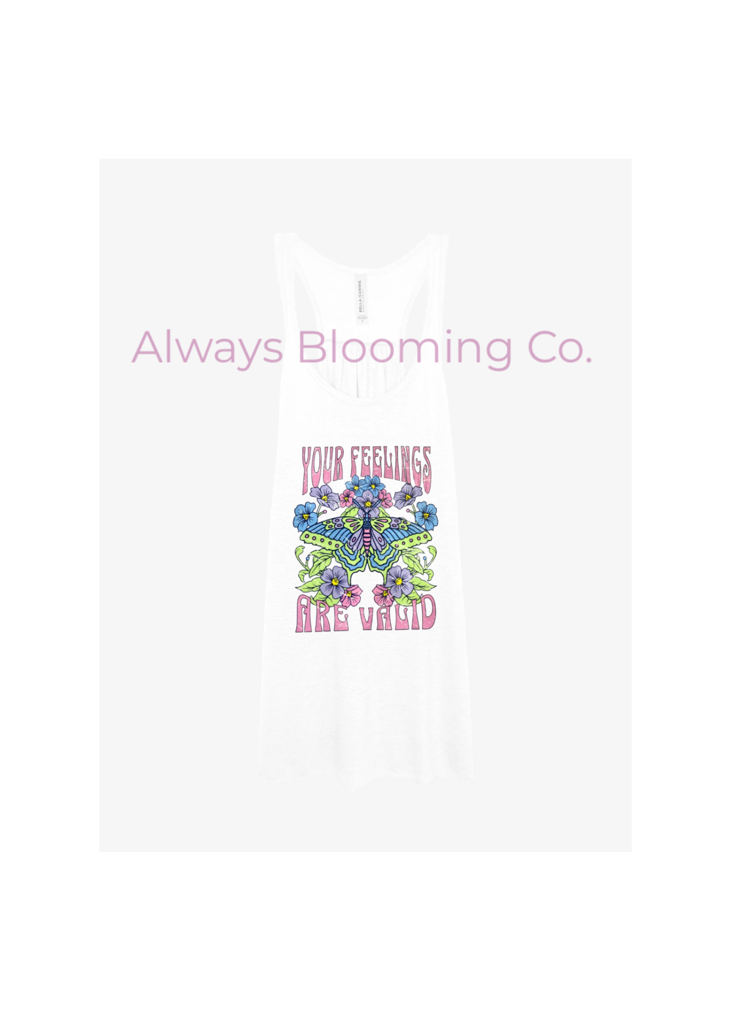 Bella+Canvas Your Feelings Are Valid Pre-Printed Women’s Racerback Tank