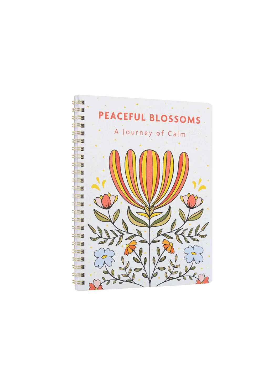 Peaceful Blooms Adult Spiral Bound Coloring Book
