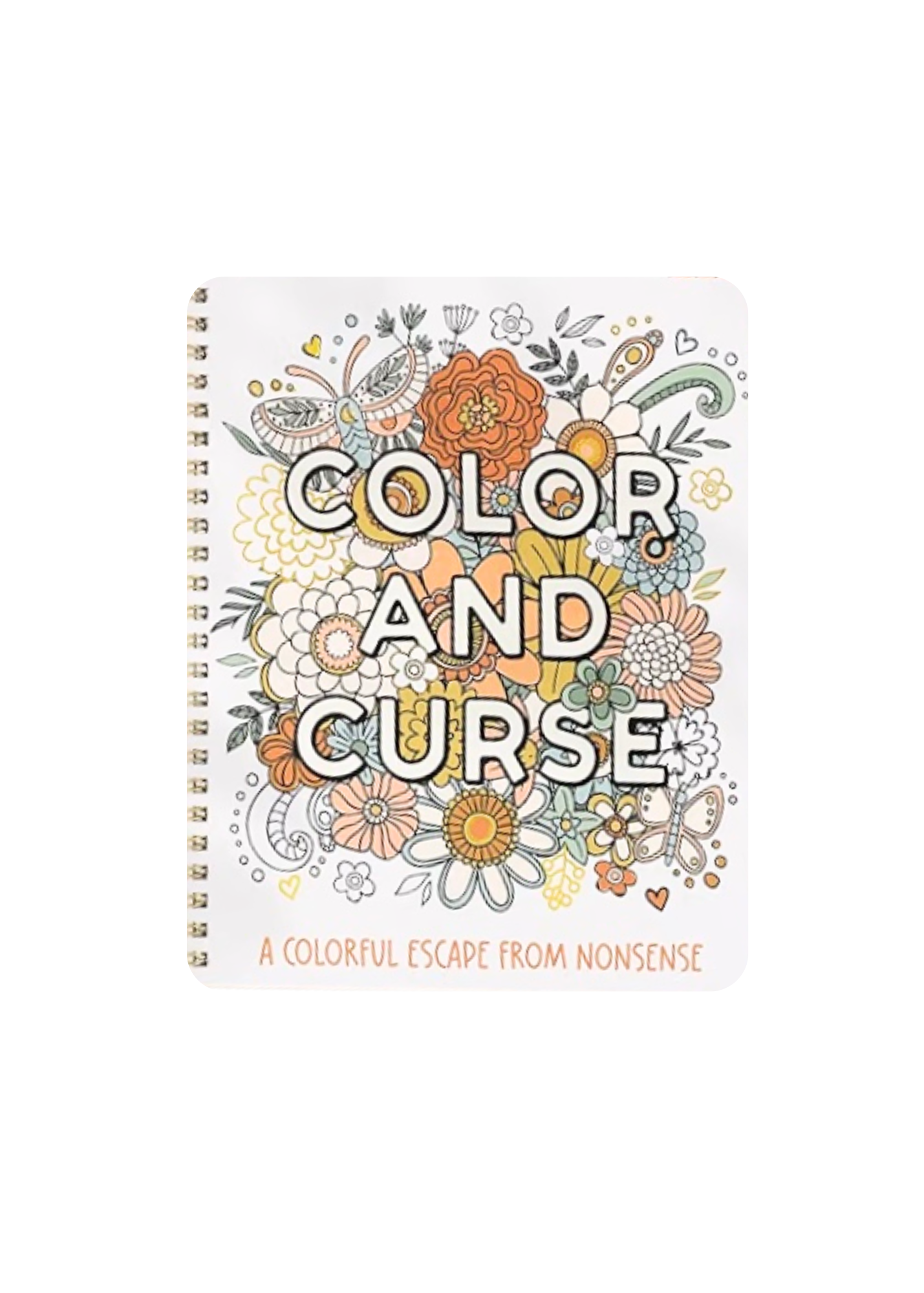 Color & Curse Adult Spiral Bound Coloring Book