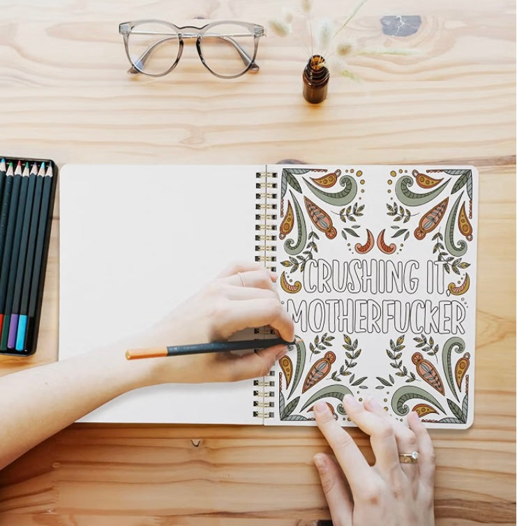 Color & Curse Adult Spiral Bound Coloring Book