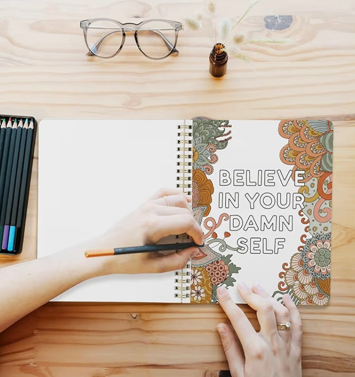 Color & Curse Adult Spiral Bound Coloring Book