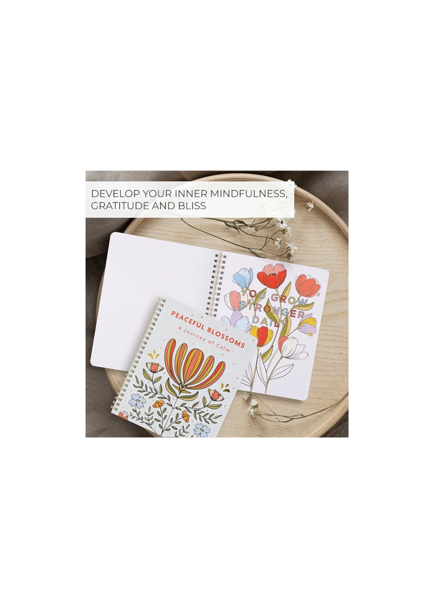 Peaceful Blooms Adult Spiral Bound Coloring Book