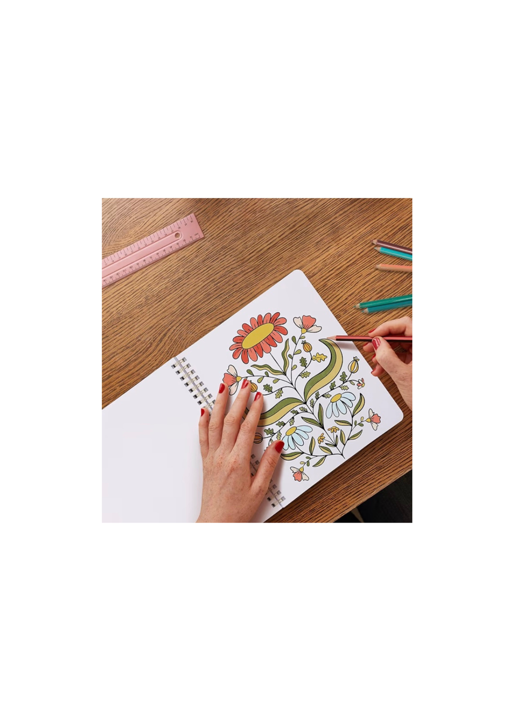 Confident Blooms Adult Spiral Bound Coloring Book