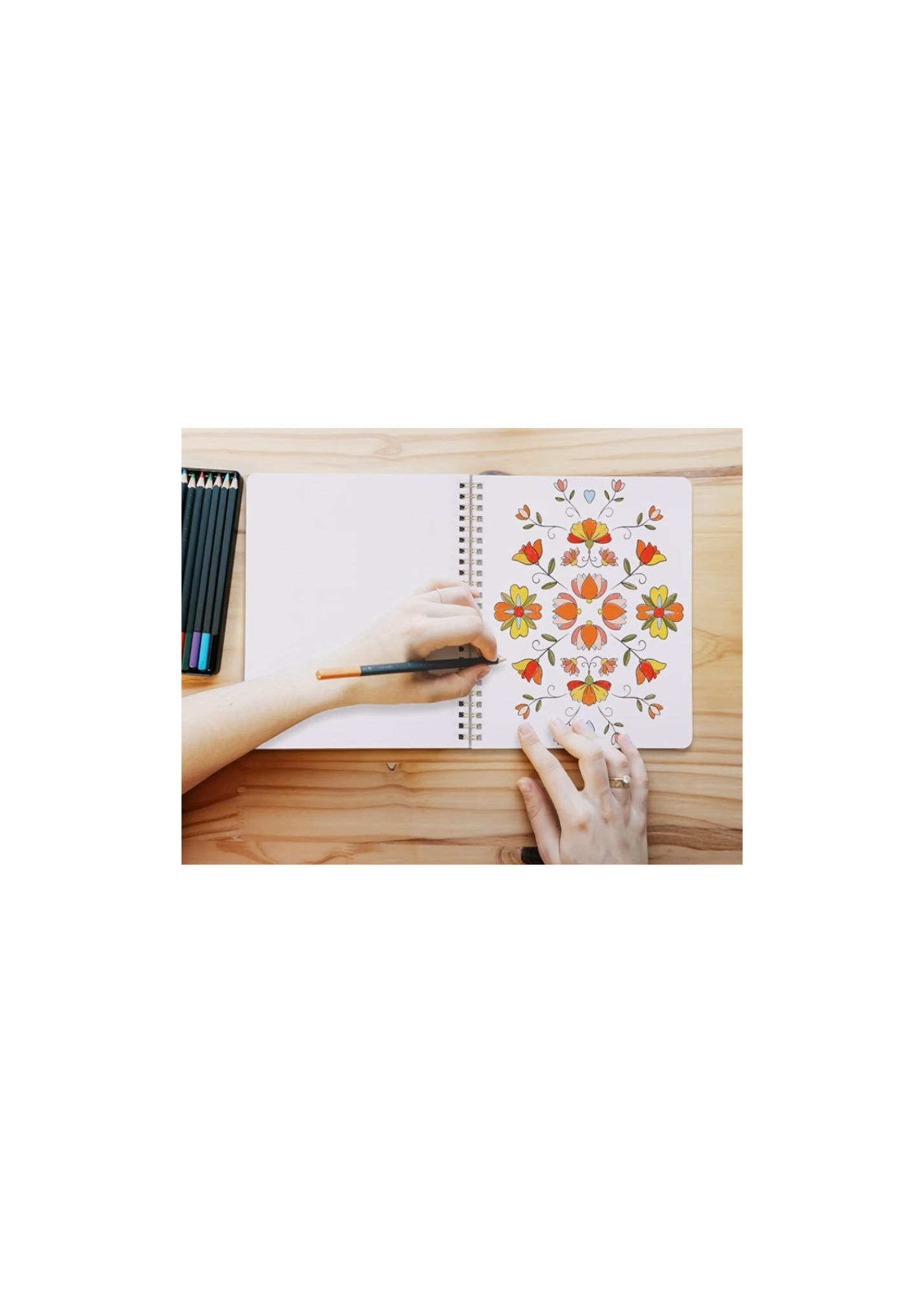 Confident Blooms Adult Spiral Bound Coloring Book