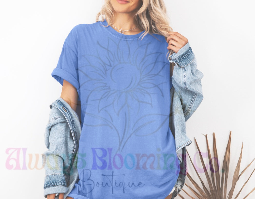 Comfort Colors Flo Blue Tee