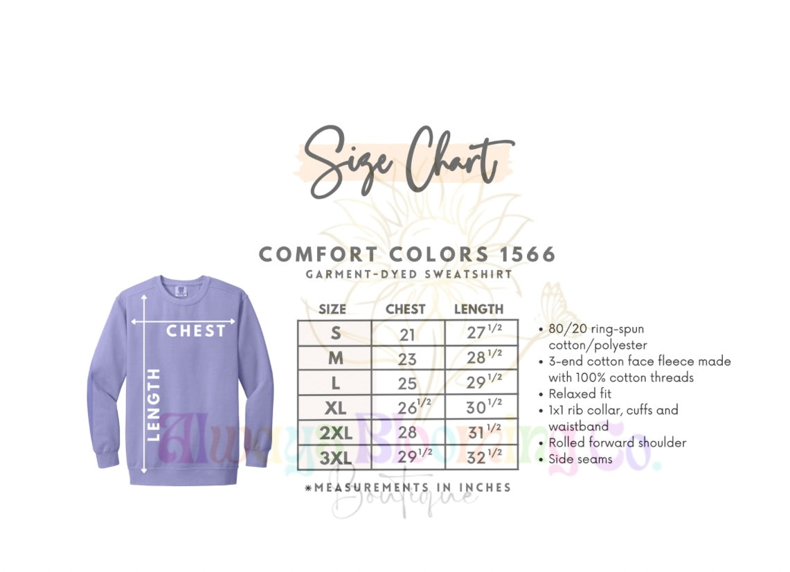 Comfort Colors Black Crewneck Sweatshirt