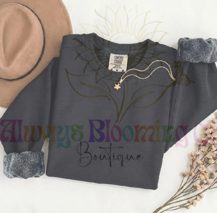 Comfort Colors Black Crewneck Sweatshirt