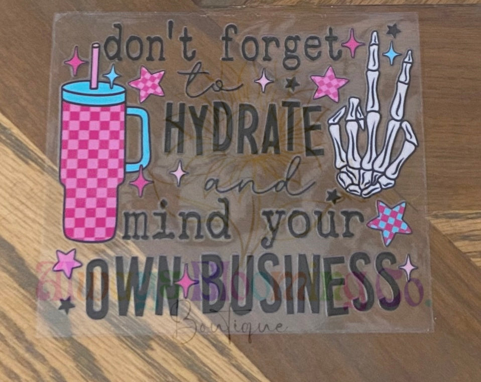 Don’t Forget to Hydrate Cup Decal