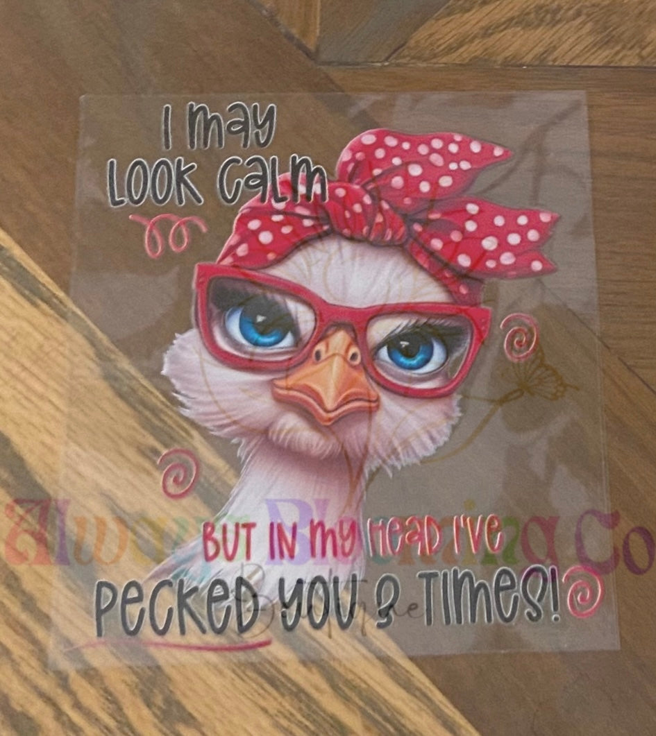 I May Look Calm Cup Decal