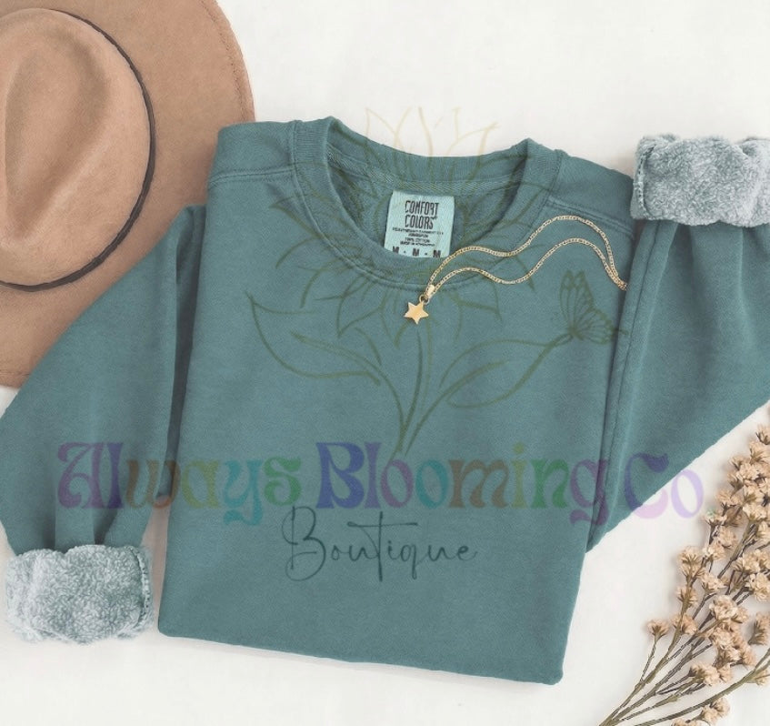 Comfort Colors Blue Spruce Crewneck Sweatshirt