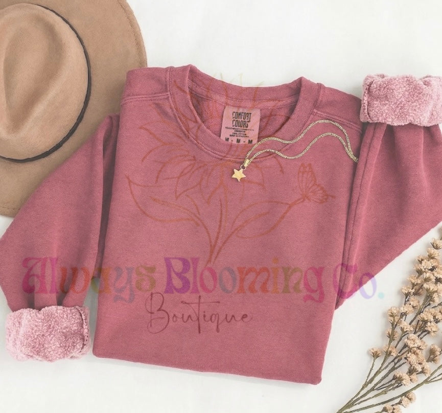 Comfort Colors Crimson Crewneck Sweatshirt