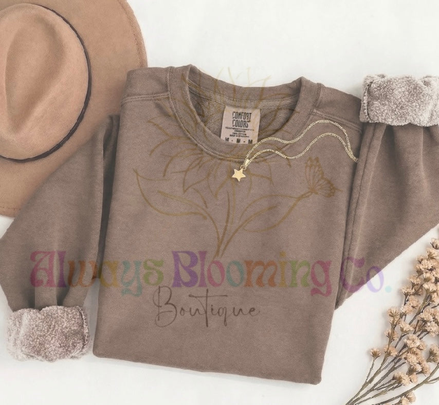 Comfort Colors Espresso Crewneck Sweatshirt