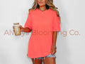 Comfort Colors Neon Red Orange Tee